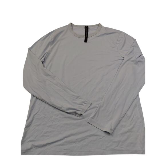 Lululemon Shirt Men's Medium Gray Stretch Performance Workout Running Run Gym - Picture 1 of 4
